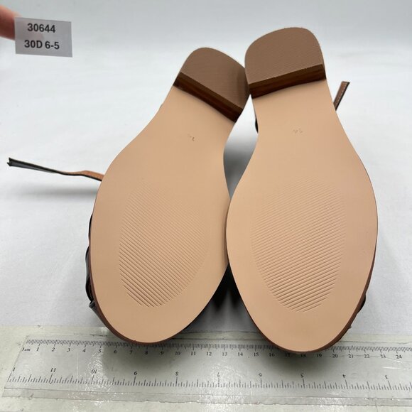 FSJ Black Closed Toe Low Block Heel Woven Roman Ankle Strap Hollow Caged Sandals - Picture 7 of 8